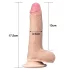 Lovetoy - dildo realist cu două straturi - 18cm - culoare naturală