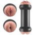 Lovetoy - masturbator vaginal și anal - silicon culoare naturală