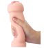 Lovetoy - masturbator vaginal și anal - silicon culoare naturală