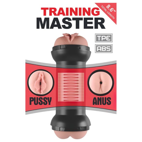 Lovetoy - masturbator vaginal și anal - silicon culoare naturală