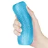 Lovetoy - Masturbator dublu față - texturat - silicon albastru
