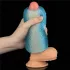 Lovetoy - Masturbator dublu față - texturat - silicon albastru