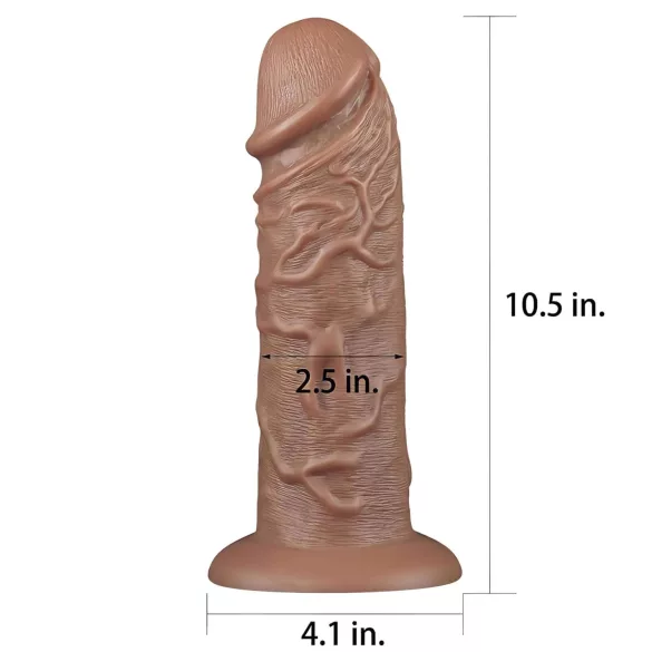 Lovetoy Chubby - dildo realist cu ventuză - 25cm - culoare naturală