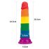 Lovetoy Prider - dildo realist - 19cm - curcubeu
