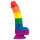 Lovetoy Prider - Dildo siliconat realist 19cm (curcubeu)