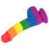 Lovetoy Prider - Dildo siliconat realist 19cm (curcubeu)