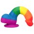 Lovetoy Prider - Dildo siliconat realist 19cm (curcubeu)