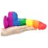 Lovetoy Prider - Dildo siliconat realist 19cm (curcubeu)