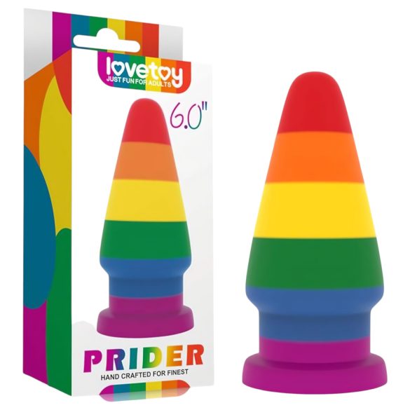 Lovetoy Prider - plug anal dilatator - 15cm - curcubeu