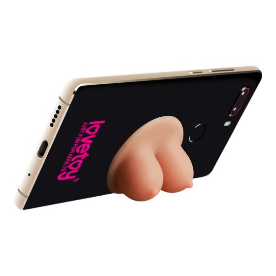 Lovetoy - Suport telefon cu ventuza - în formă de sâni (natural)