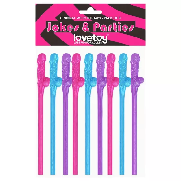 Lovetoy - pai realist penis - plastic - roz-albastru-mov