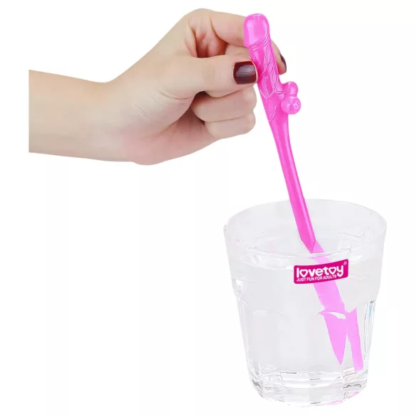 Lovetoy - pai realist penis - plastic - roz-albastru-mov