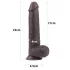 Lovetoy - dildo realist dublu strat - 23cm - maro