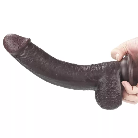 Lovetoy - dildo realist dublu strat - 23cm - maro