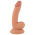 Mr. Rude - dildo realist cu ventuză, testicule - 18cm (natur)