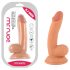 Mr. Rude - dildo realist cu ventuză, testicule - 18cm (natur)