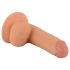 Mr. Rude - dildo realist cu ventuză, testicule - 18cm (natur)