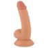 Mr. Rude - dildo realist cu ventuză, testicule - 18cm (natur)