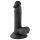 Domnul Îndrăzneț - dildo ventuză realist cu testicule, 17cm (negru)