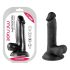 Domnul Îndrăzneț - dildo ventuză realist cu testicule, 17cm (negru)