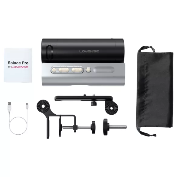 LOVENSE Solace Pro - masturbator inteligent cu mișcare sus-jos (negru)