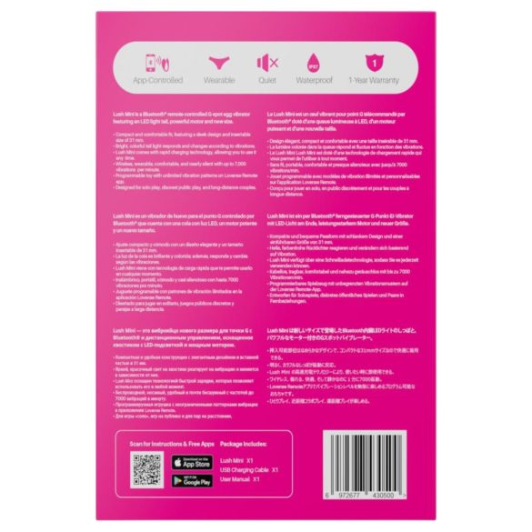 Lovense Lush Mini - ou vibrant inteligent (roz)