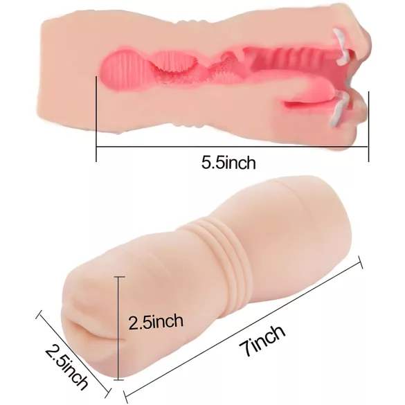 Tracy's Dog - masturbator gura realistă cu dinți - silicon natur