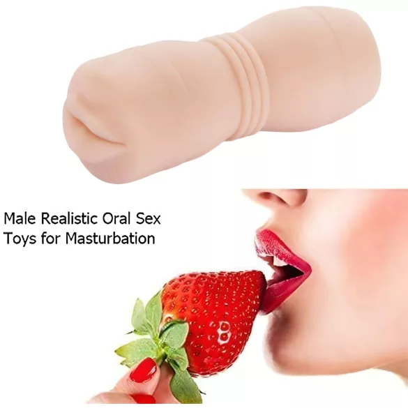 Tracy's Dog Cup - masturbator oral realist cu dinți (culoare corporală)