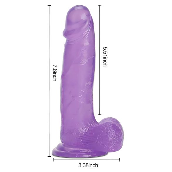 Tracy's Dog - dildo cu ventuză și testicule - silicon mov