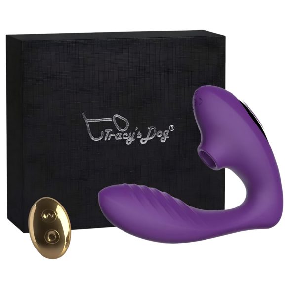 Tracy's Dog 2 - vibrator 2în1 cu pulsații aeriene - mov