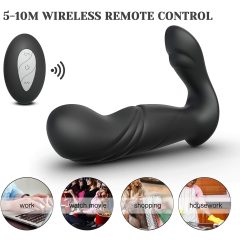   Tracy's Dog Lucky 7 - vibrator 2in1 rezistent la apă, cu baterii, radiocomandat (negru)
