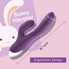   Tracy's Dog Rabbit - vibrator pentru clitoris rezistent la apă, alimentat de baterii (violet)