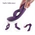 Vibrator iepuraș impermeabil cu braț clitoris - mov