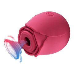   Tracy's Dog Rose - vibrator clitoridian cu baterie, impermeabil și cu tehnologie de valuri de aer (roșu)