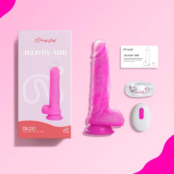 Tracy's Dog Jelivoy-Mid - vibrator realist 20cm - silicon roz (roz)