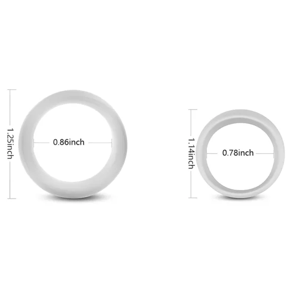2in1 - inele pentru antrenament gland și întârziere ejaculare (2 bucăți)