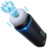 Leopard - masturbator vibratoare și cu vacuum (negru)