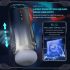 Leopard - masturbator vibratoare și cu vacuum (negru)