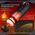 Leopard - masturbator vibratoare și cu vacuum (negru)