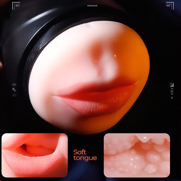 Leopard - vibrator pentru gură și vagin artificial (natural)