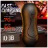 Leopard - vibrator pentru penis cu gură și vagin artificial (culoare naturală)