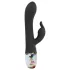 LOVISS Flower - vibrator pentru punctul G cu braț clitoridian (negru)