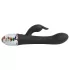 LOVISS Flower - vibrator pentru punctul G cu braț clitoridian (negru)