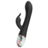 LOVISS Flower - vibrator pentru punctul G cu braț clitoridian (negru)