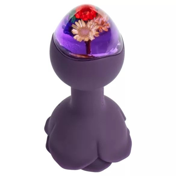 LOVISS Flower - vibrator anal cu telecomandă (mov)