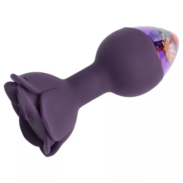 LOVISS Flower - vibrator anal cu telecomandă (mov)