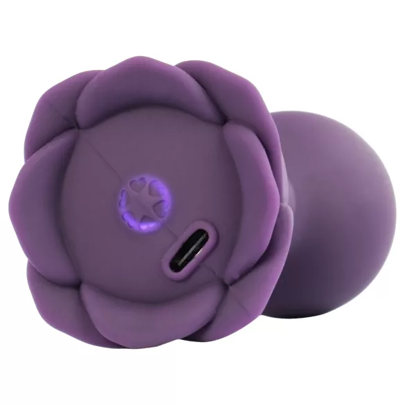 LOVISS Flower - vibrator anal cu telecomandă (mov)