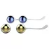Nalone Yany Love - set bile vaginale ajustabile - silicon albastru-auriu