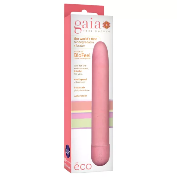Gaia Eco L - vibrator clasic ecologic - roz - dimensiune mare