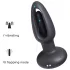Honey Play Box Snuggy - vibrator anal cu limbă - negru